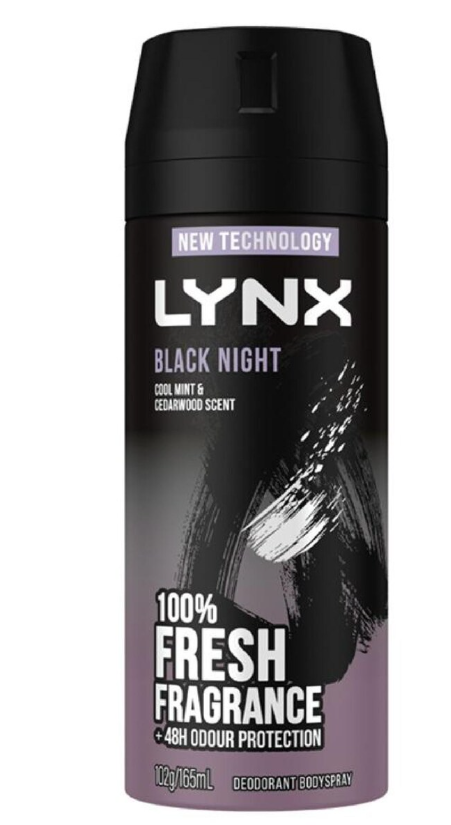 lynx black 165ml
