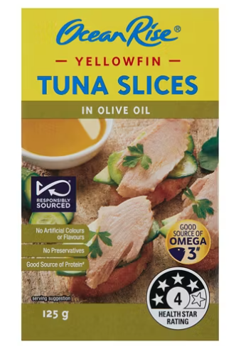 OCEAN RISE Yellowfin Tuna Slices In Olive Oil 125g