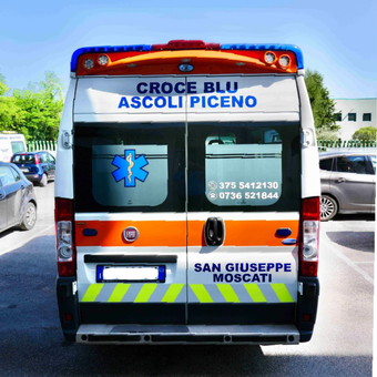 foto ambulanza croce blu