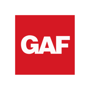 A red square with the word gaf on it