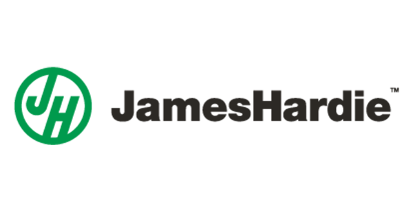 The jameshardie logo is green and black on a white background.