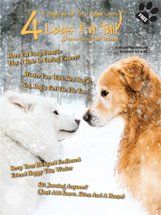 dogs touching noses on magazine cover