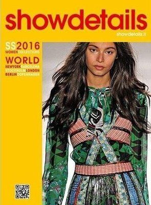 portada de revista con modelo