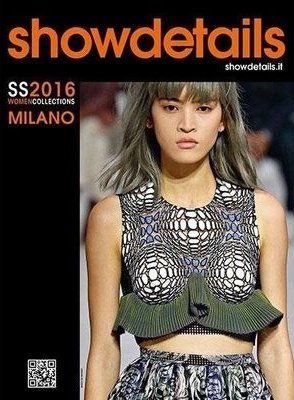 portada de revista con modelo en primer plano