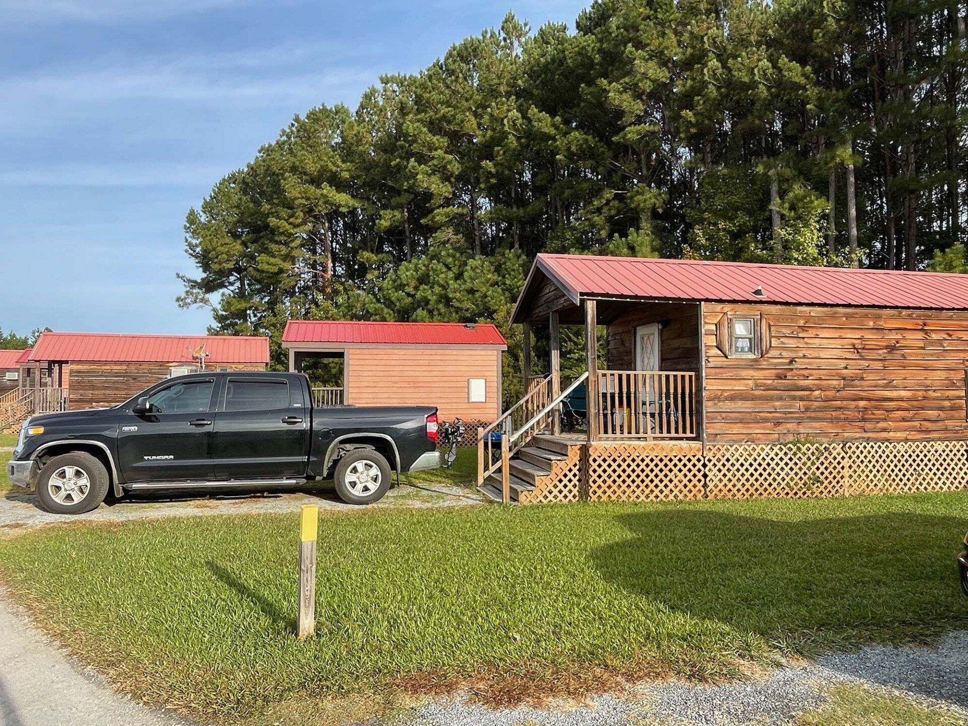 cabins at the rv resort at carolina crossroads, roanoke rapids, nc