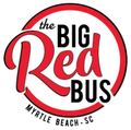 A logo for the big red bus in myrtle beach south carolina