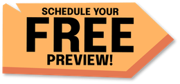 An orange sign that says schedule your free preview