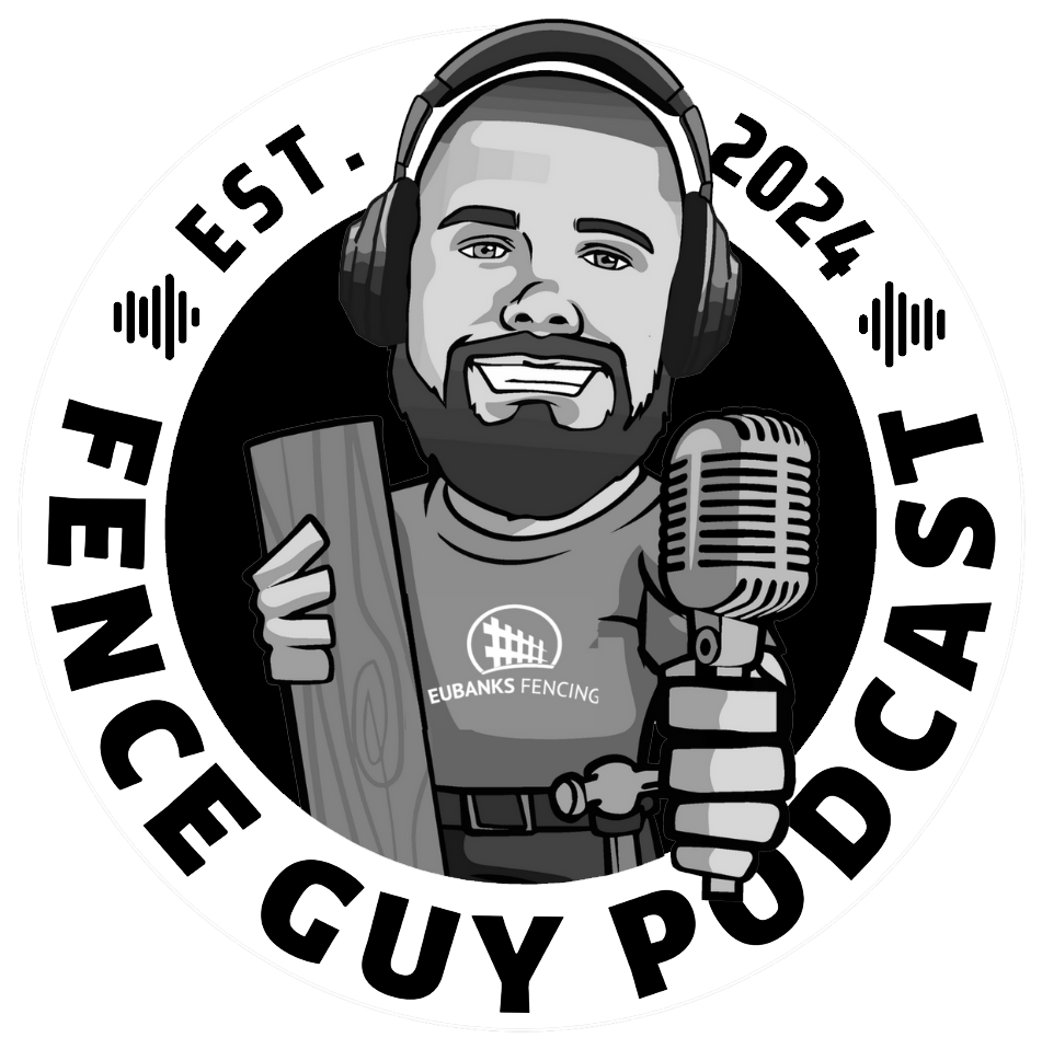 A man with a beard and headphones is holding a microphone and a piece of wood.