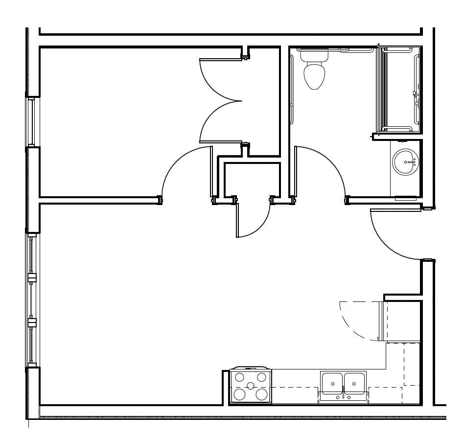 A1 (ADA) Unit Plan - 480 SQ FT.