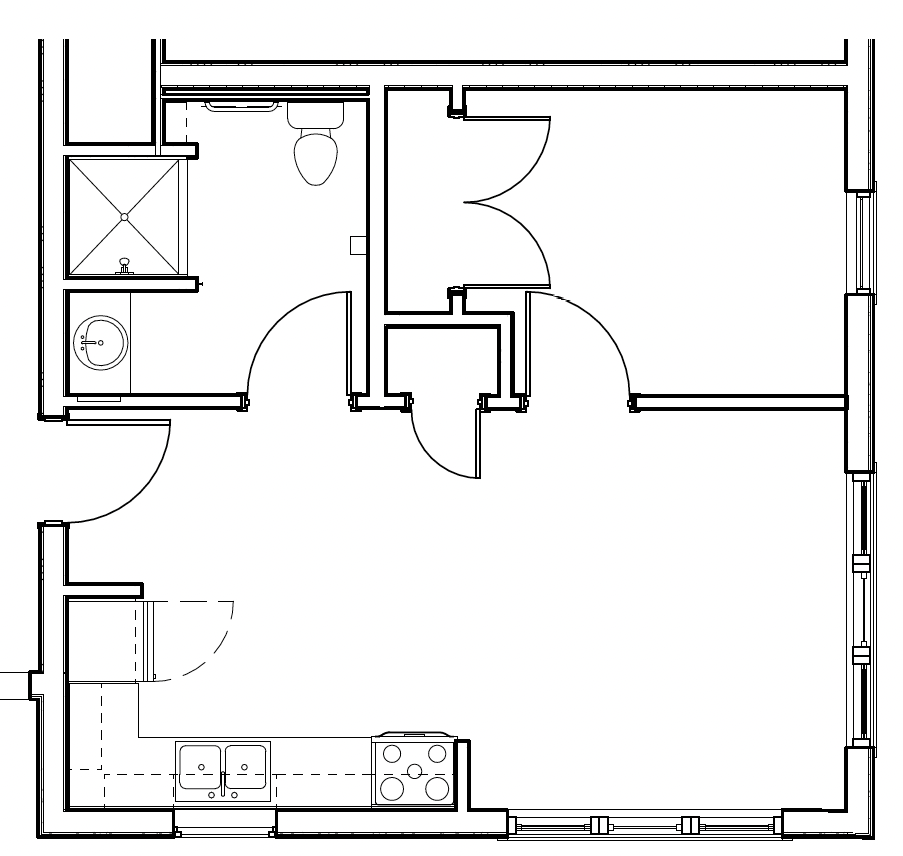 B5 Unit Plan - 470 SQ FT.