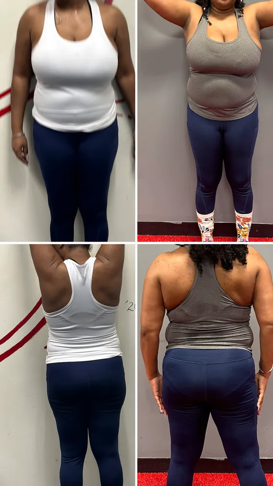 Before and after fitness goals