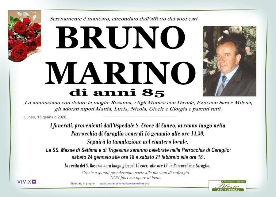 necrologio MARINO Bruno