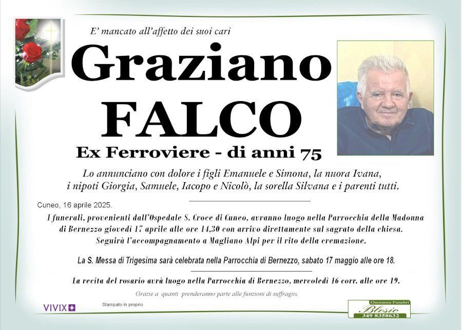 necrologio FALCO Graziano