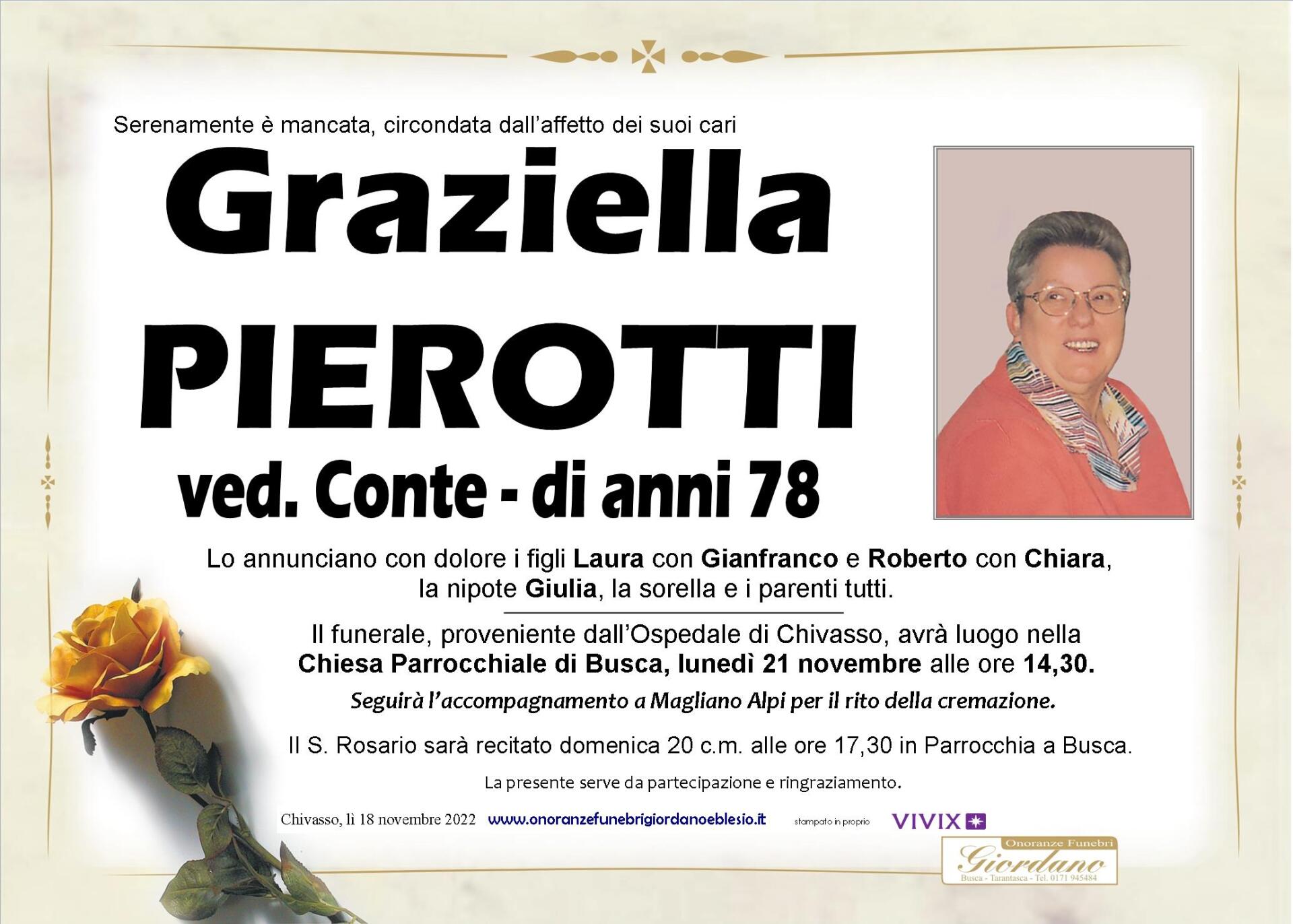 necrologio PIEROTTI Graziella ved. Conte