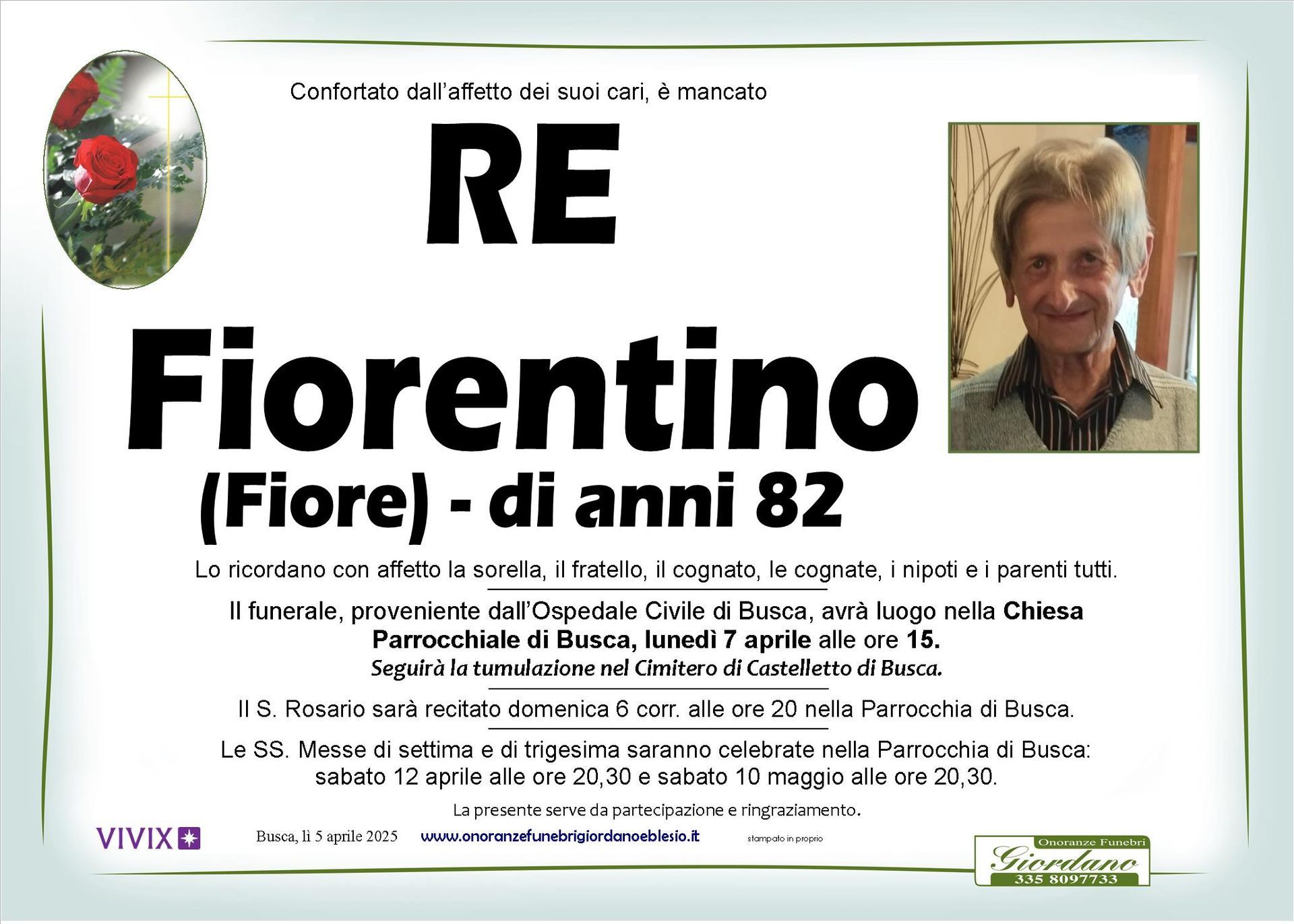 necrologio RE Fiorentino