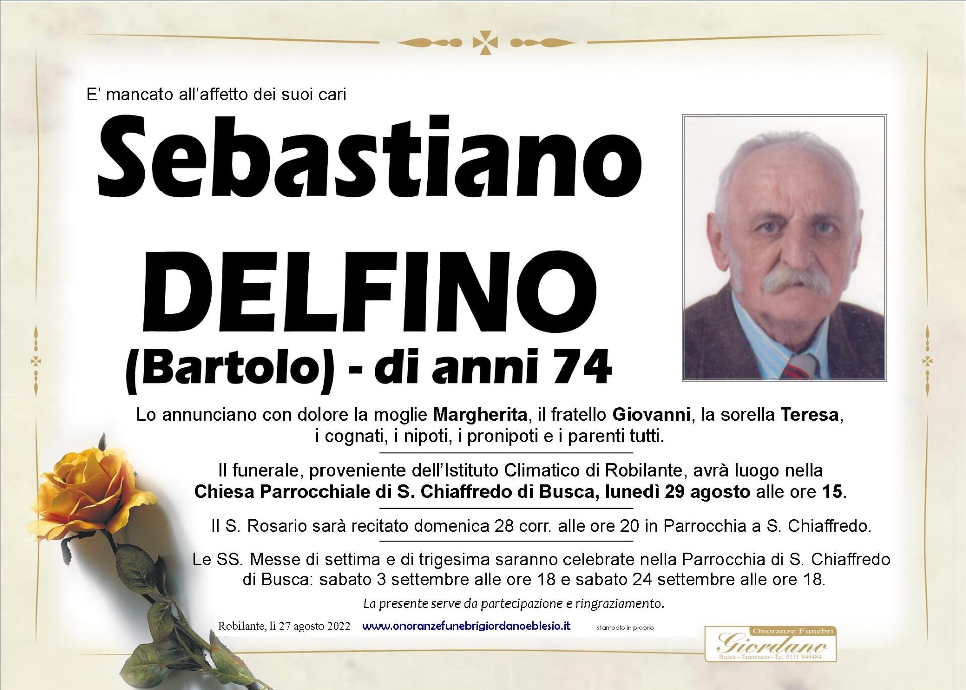 necrologio DELFINO Sebastiano