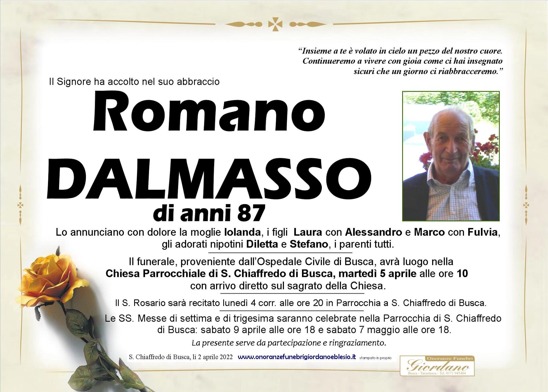 necrologio DALMASSO Romano