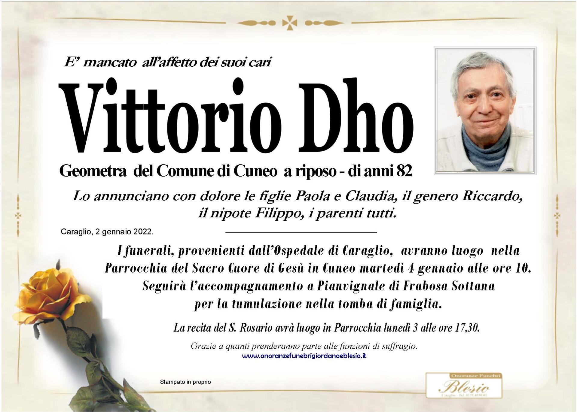 necrologio DHO Vittorio