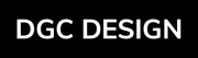 DGC DESIGN texte blanc sur fond noir.