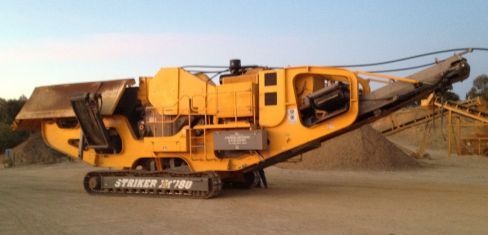Close up excavation machine