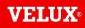 The velux logo is on a red background.