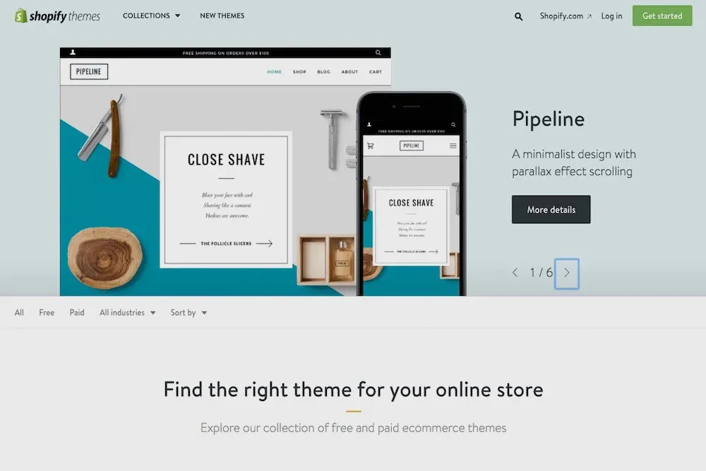 Opciones básicas para personalizar plantillas en Shopify