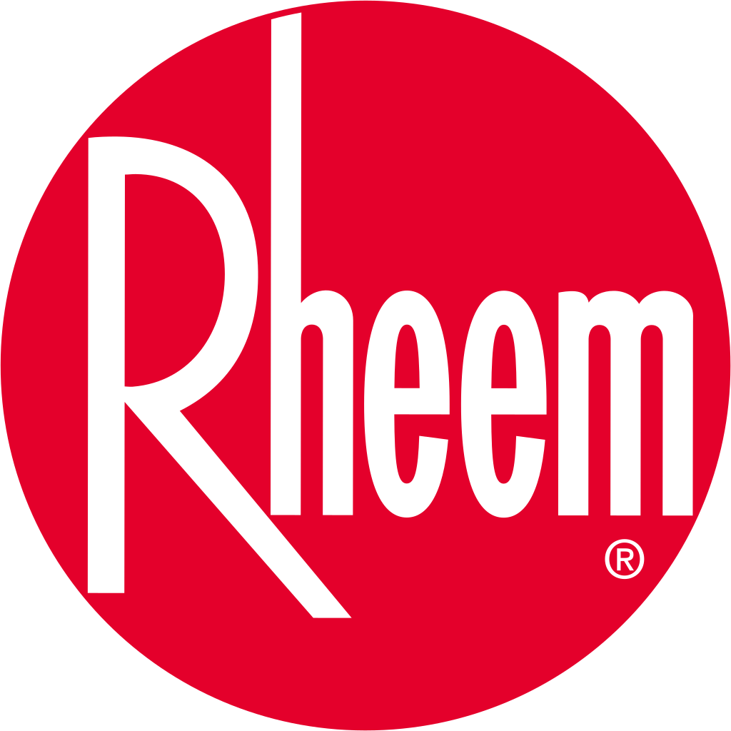 Rheem logo: White 