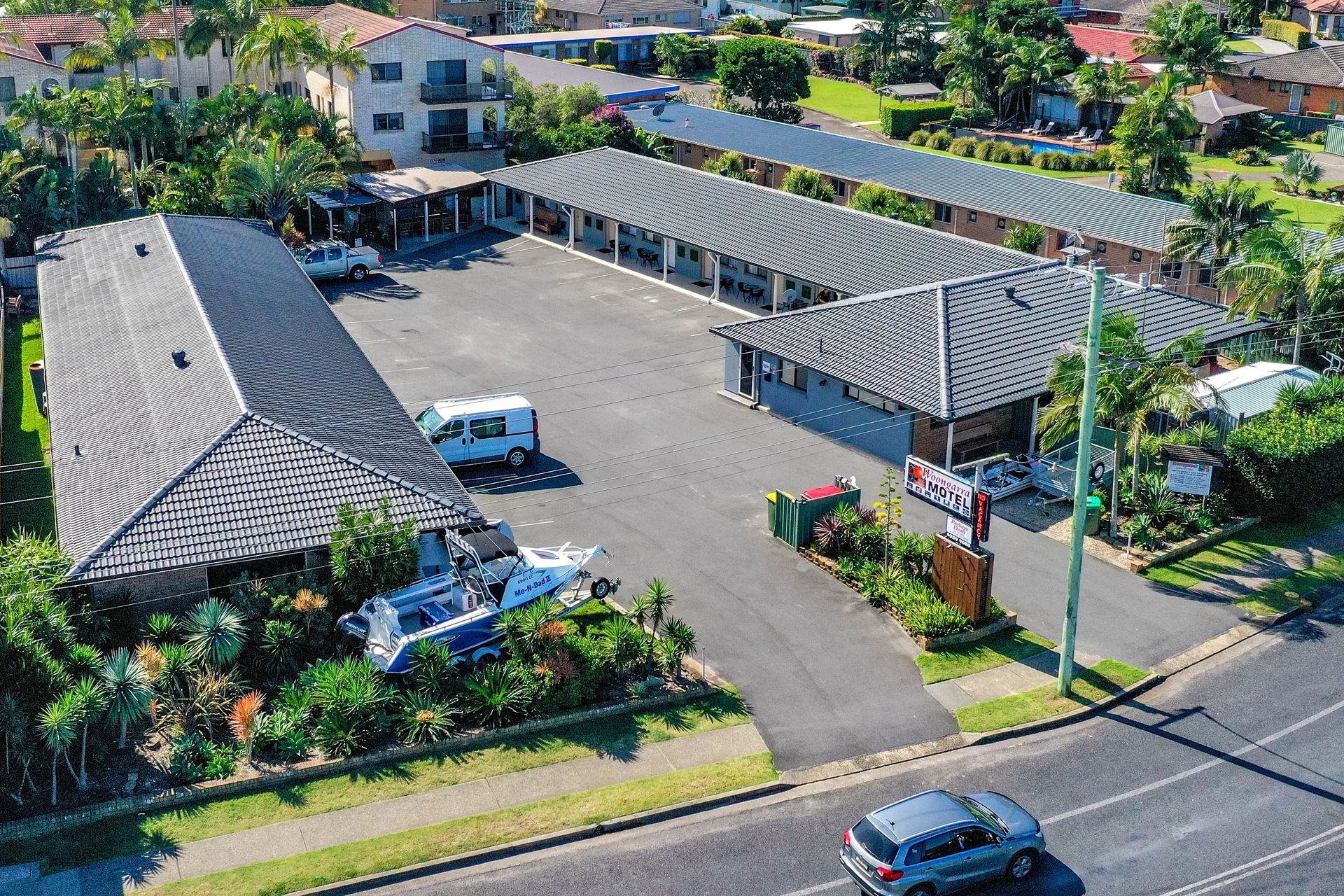 Airel Shot Of A Motel β Woongarra Motel In North Haven, NSW