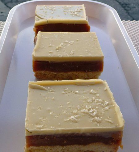 Belgian White Chocolate Billionaire Sea Salted Caramel Shortbread