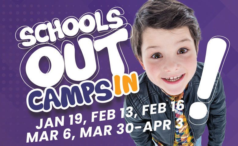 Promotional graphic: Boy with exclamation point, text 