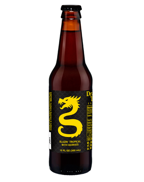 A bottle of beer with a dragon on the label