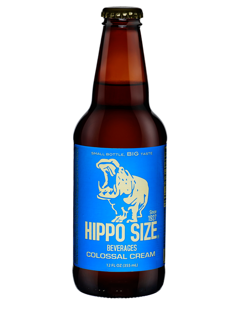 A bottle of hippo size beverages colossal cream