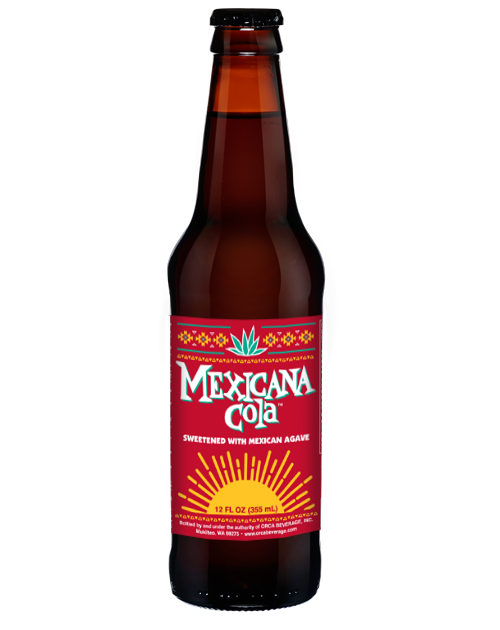 A bottle of mexicana cola on a white background