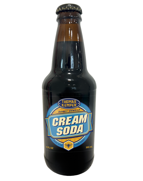 Bottle of Root Beer with cream soda label.