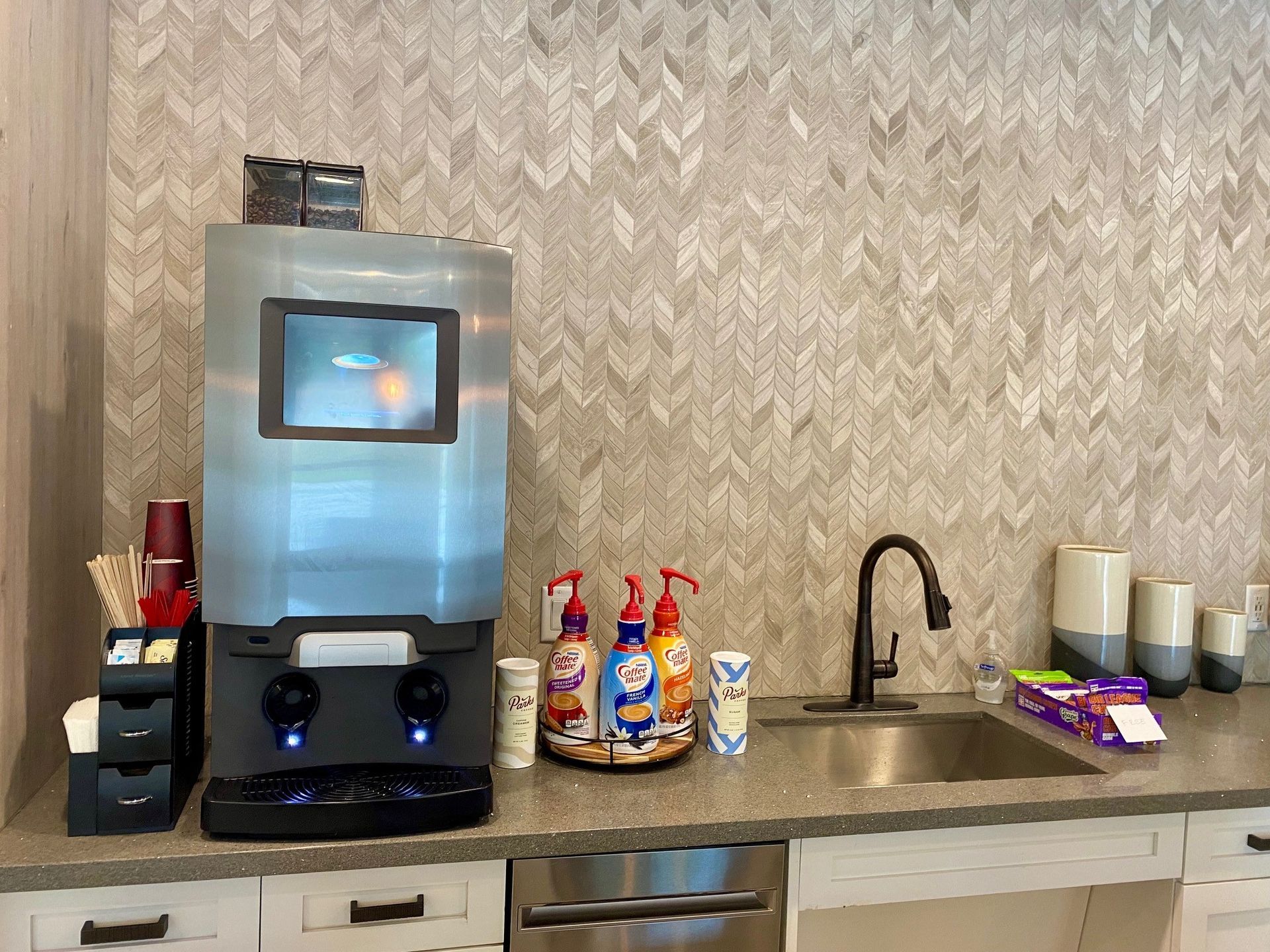 Coffee station in lobby