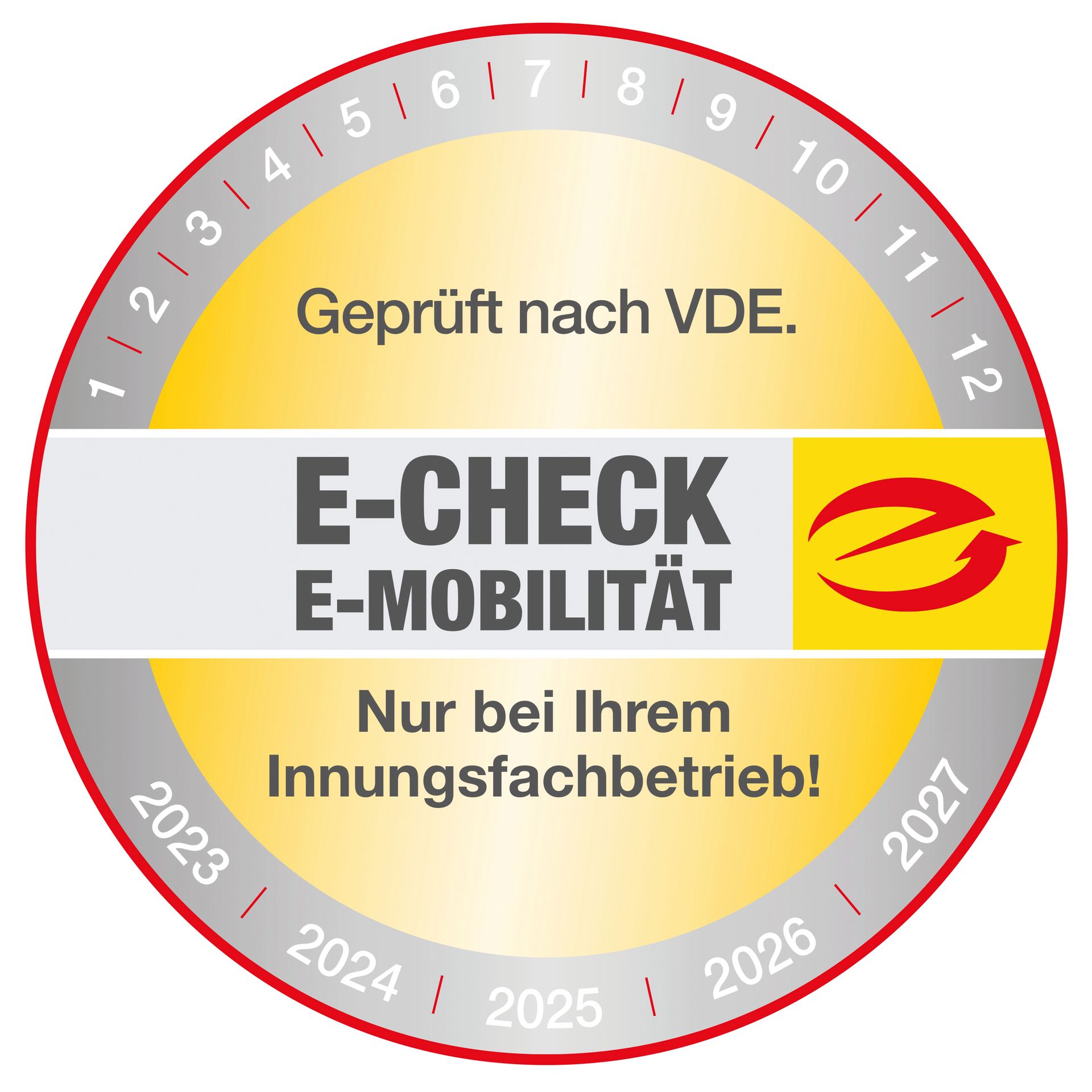Logo E-Check E-Mobilität Plakette