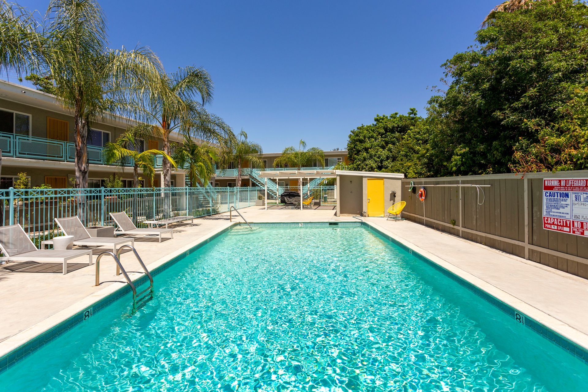 Exterior photo of Grossmont Apartments Pool Area