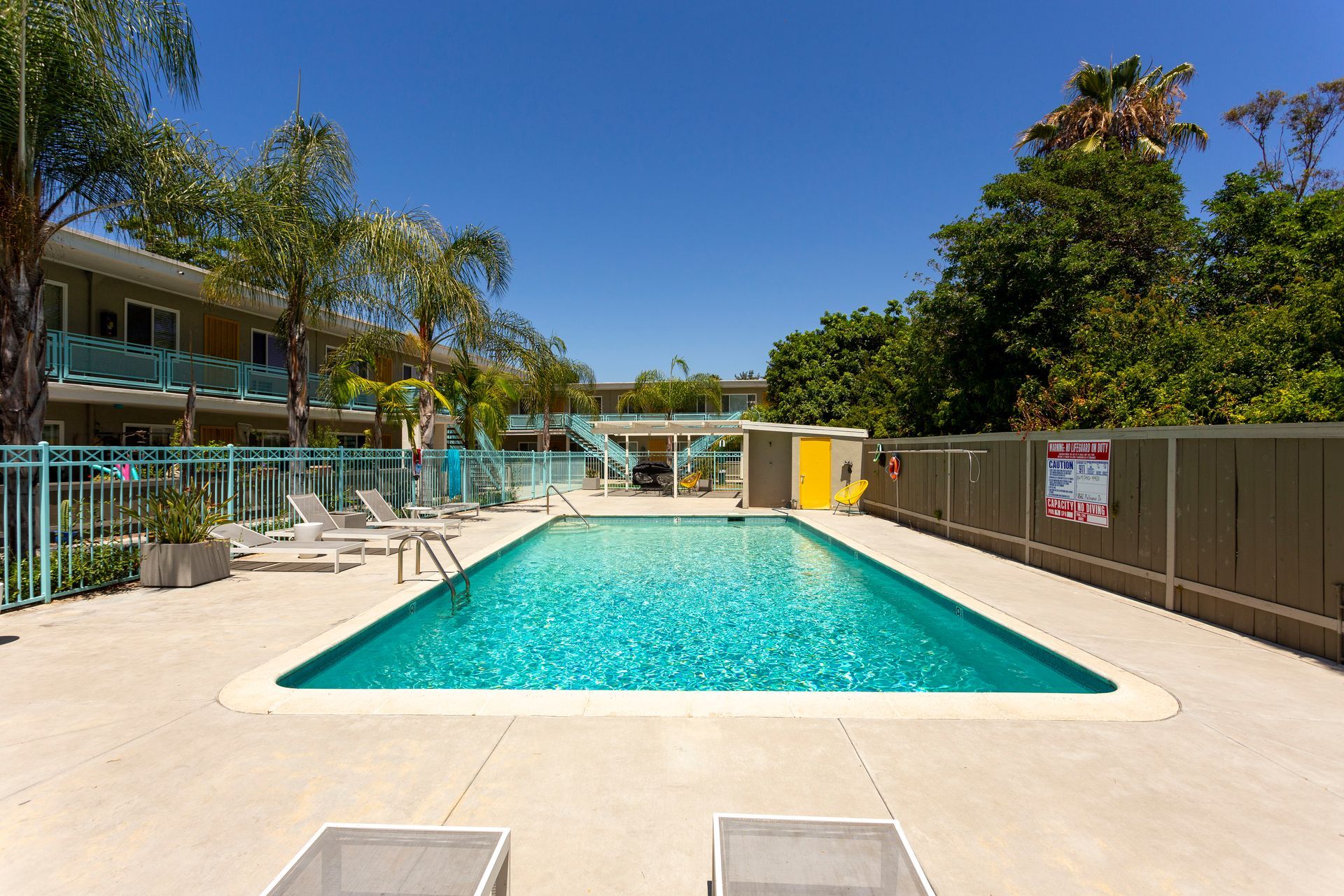 Exterior photo of Grossmont Apartments Pool Area