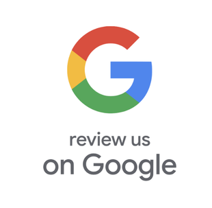 A google logo that says `` review us on google ''