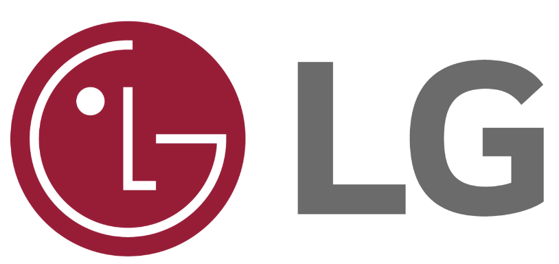 The lg logo is a red circle with a white circle in the middle.