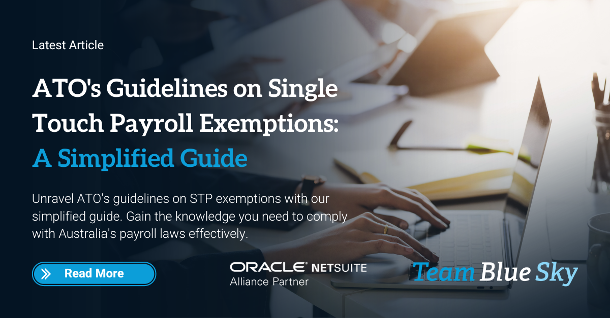 ATO's Single Touch Payroll Exemptions A Simplified Guide
