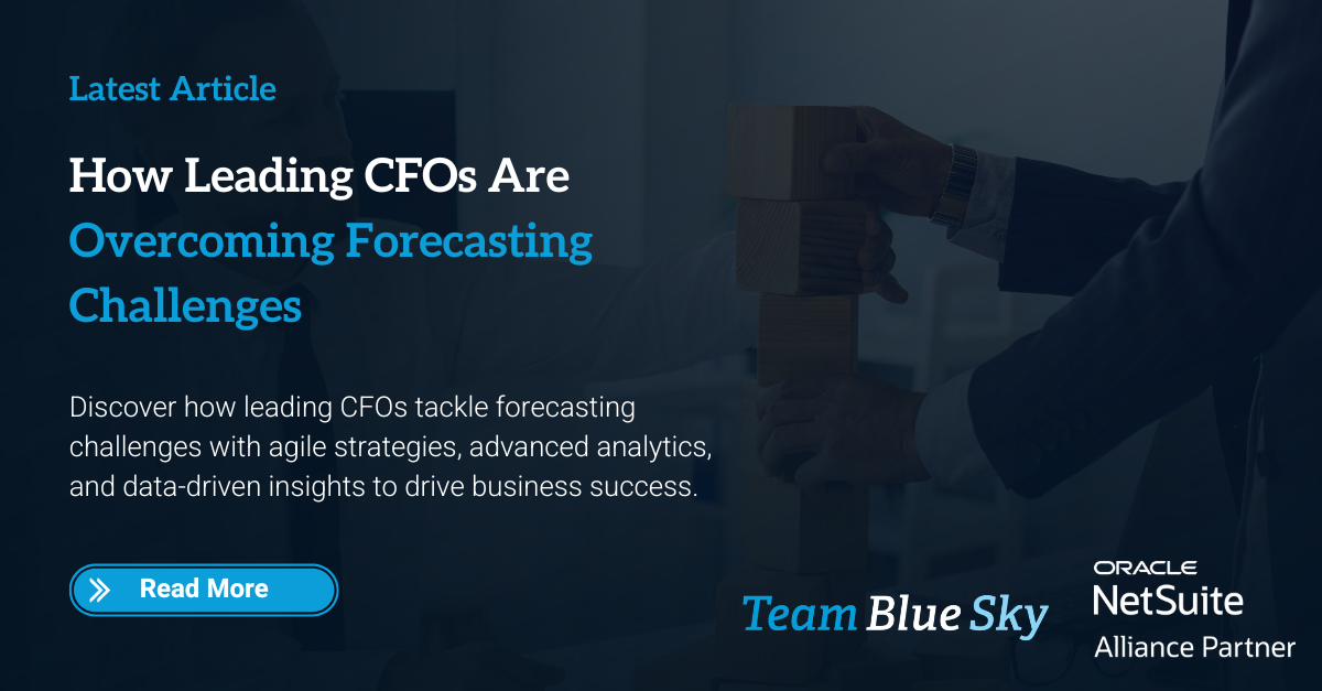 cfo challenges forecasting
