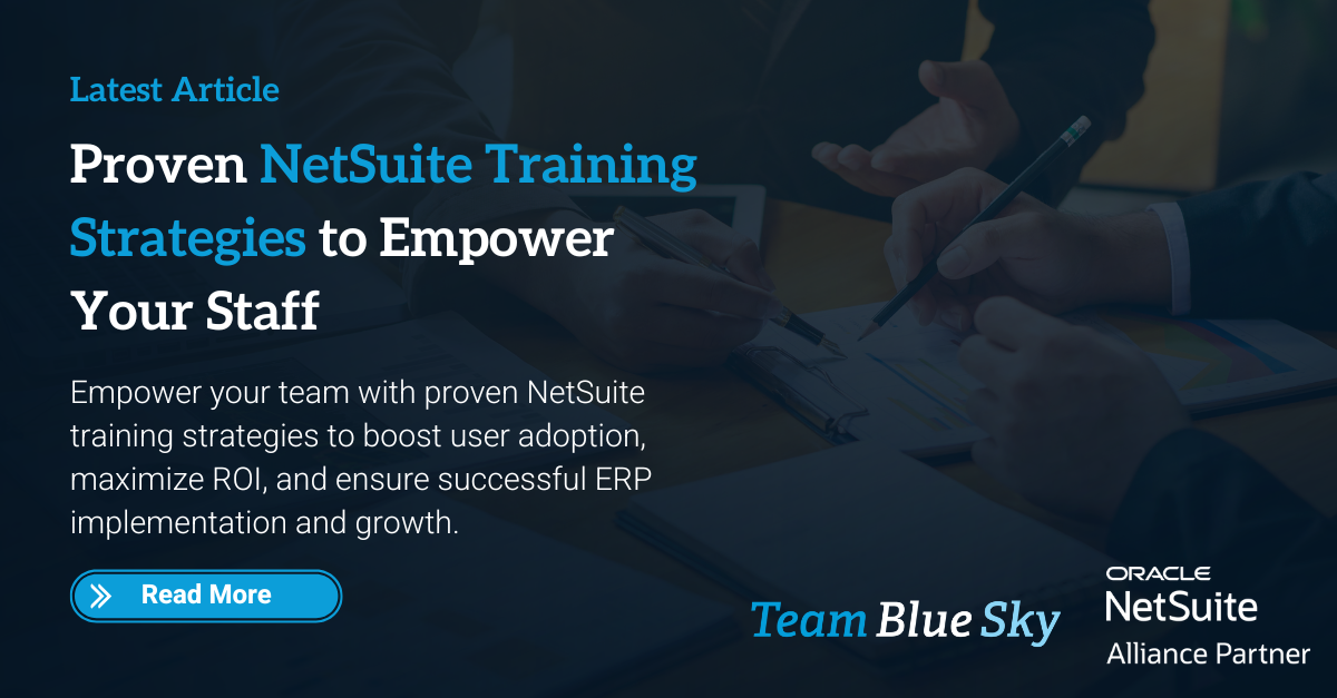 NetSuite training strategies