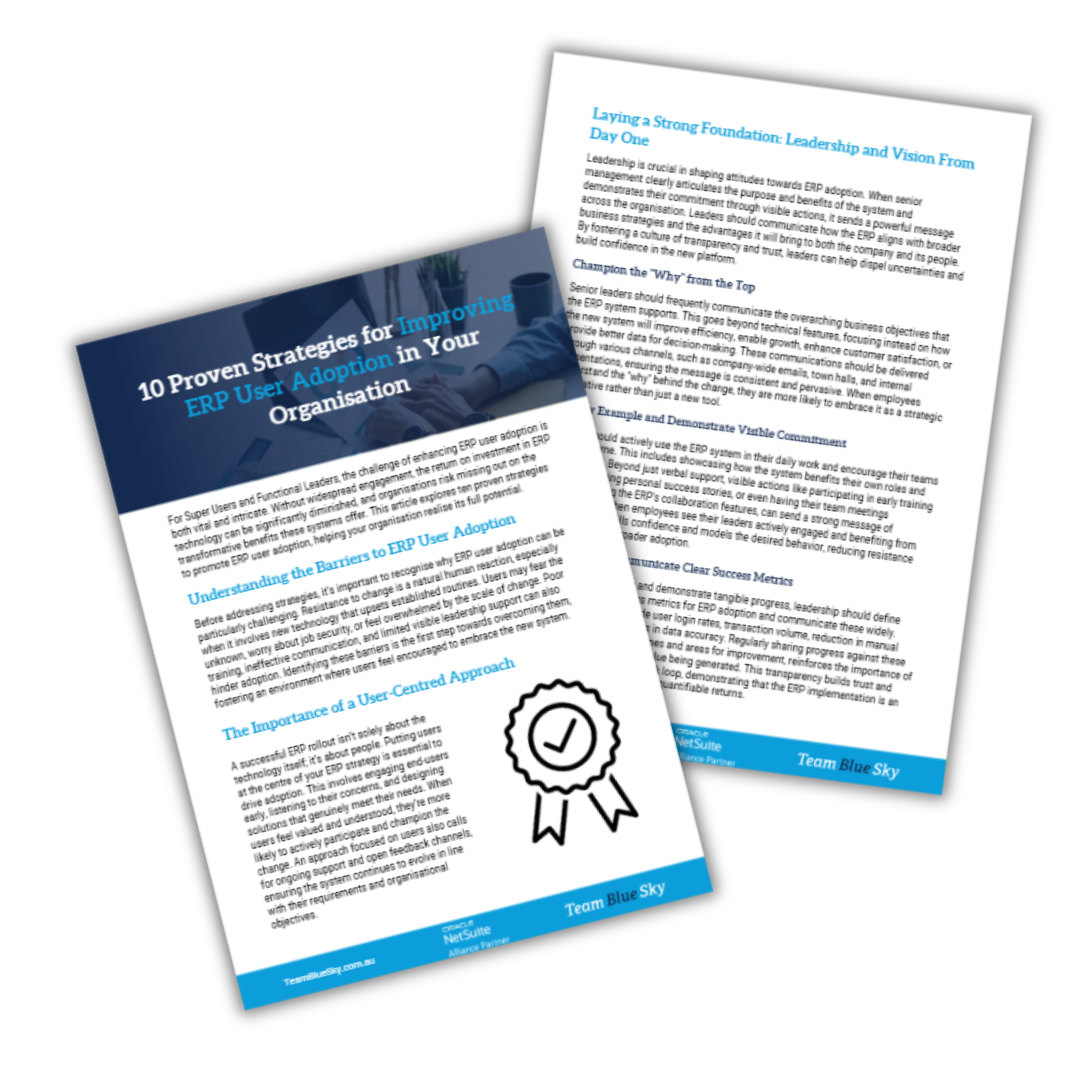 Improving ERP user adoption
