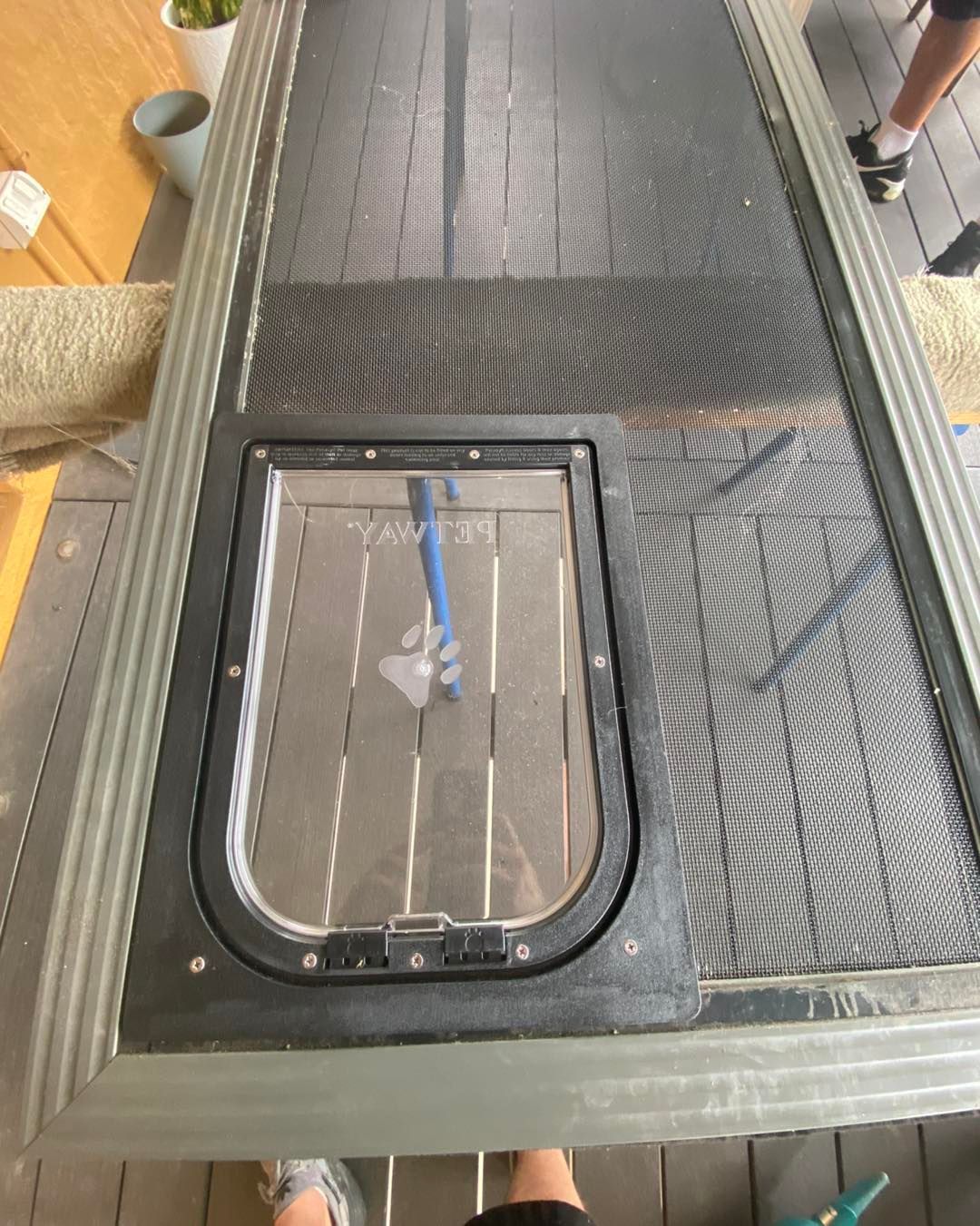 Screen Door With Built-in Pet Door — Fix-A-Door in Morisset, NSW