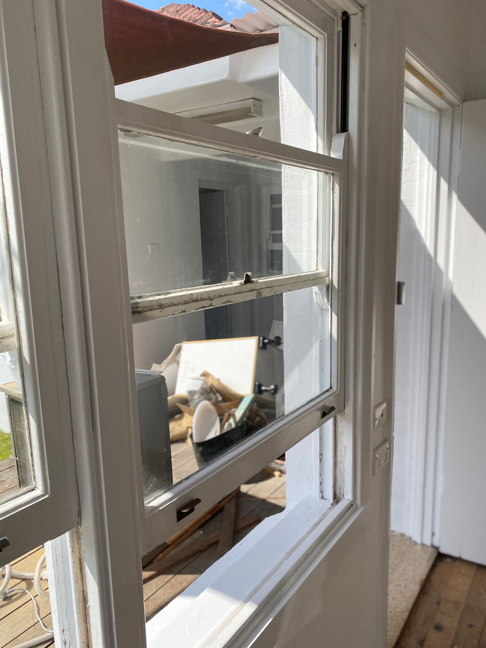 White-framed Window With A Glass Pane — Fix-A-Door in Cessnock, NSW