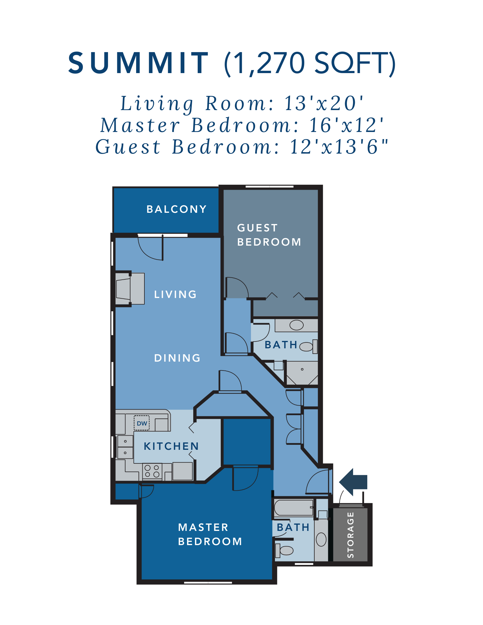 Summit 2-Bedroom Floor Plan