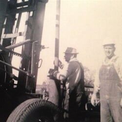 Dad working on the Original Rig — Water Well Drilling in Chico, TX