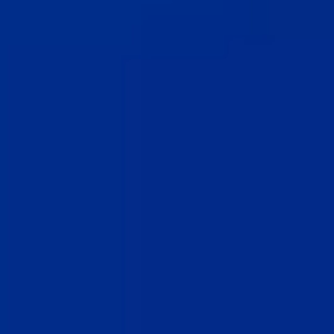 Solid dark blue background.