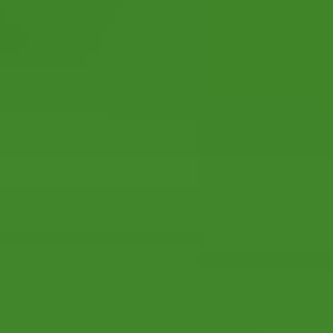 Solid green background.
